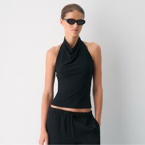 Aritzia Black Halter Top